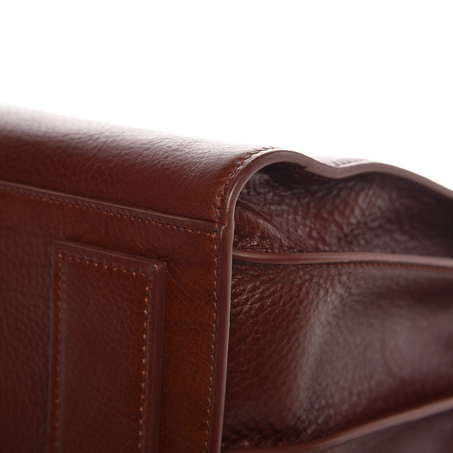 Saint Laurent Grained Calfskin Medium Supple Sac De Jour Dark Brown 12 of 15