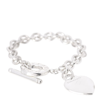 Tiffany Sterling Silver Heart Tag Toggle Bracelet 1 of 4