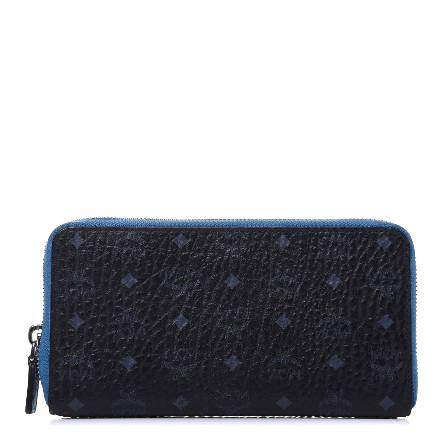 Visetos Large Zip Around Wallet Black Blue