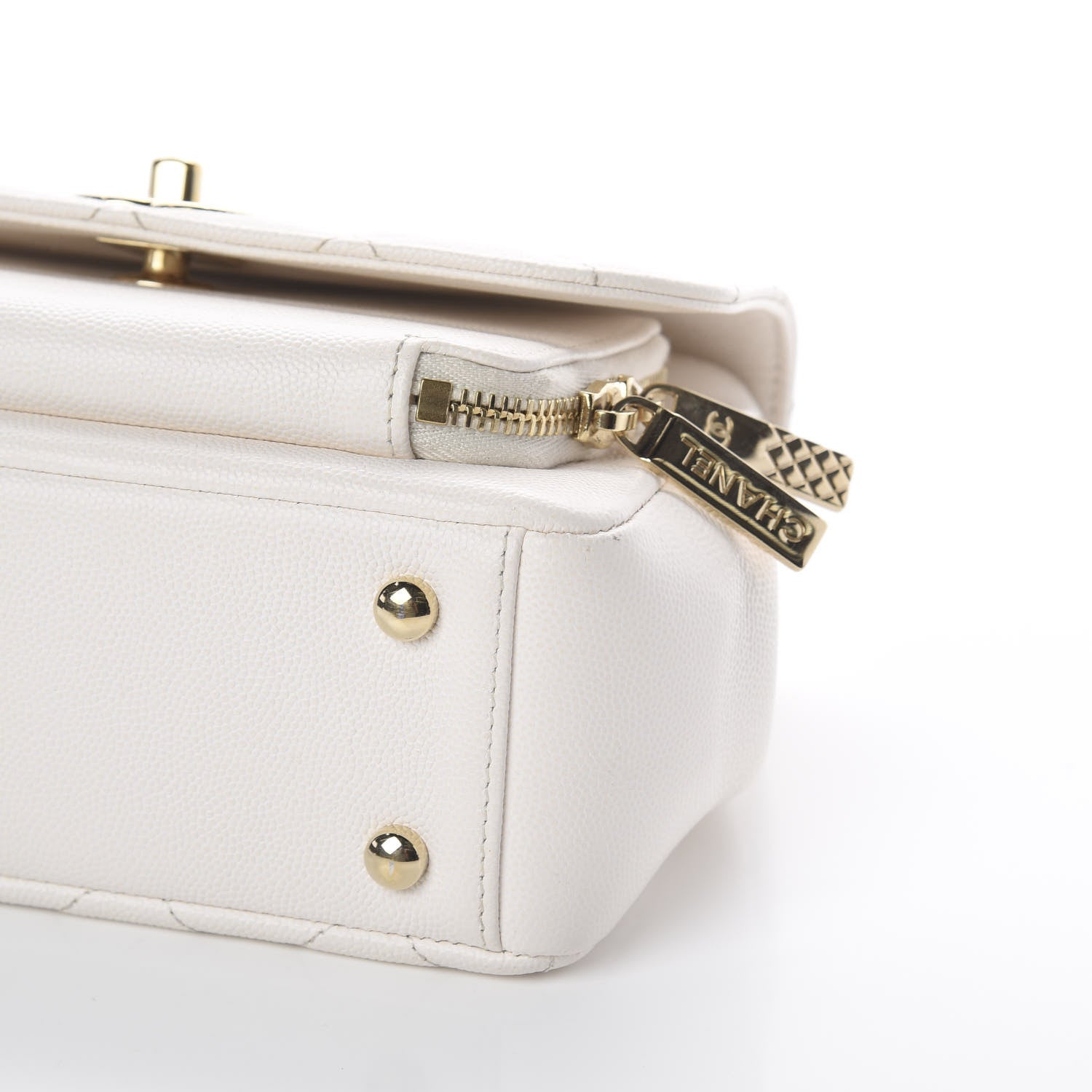 Chanel Caviar Quilted Mini Business Affinity Flap White 6 of 9
