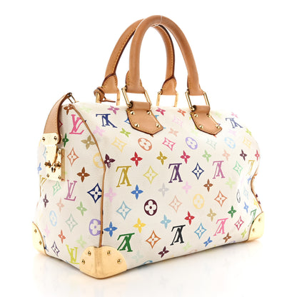 Louis Vuitton Monogram Multicolor Speedy 30 White 3 of 12