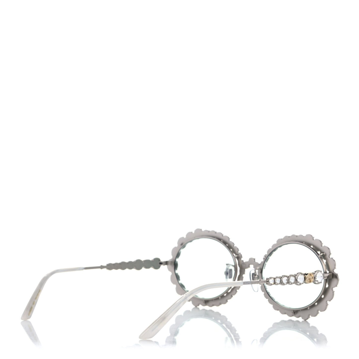 Crystal Oval Sunglasses GG0620S Silver