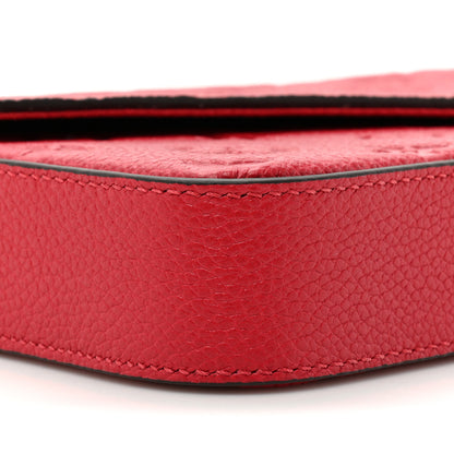 Louis Vuitton Empreinte Pochette Felicie Chain Wallet Scarlet 11 of 13