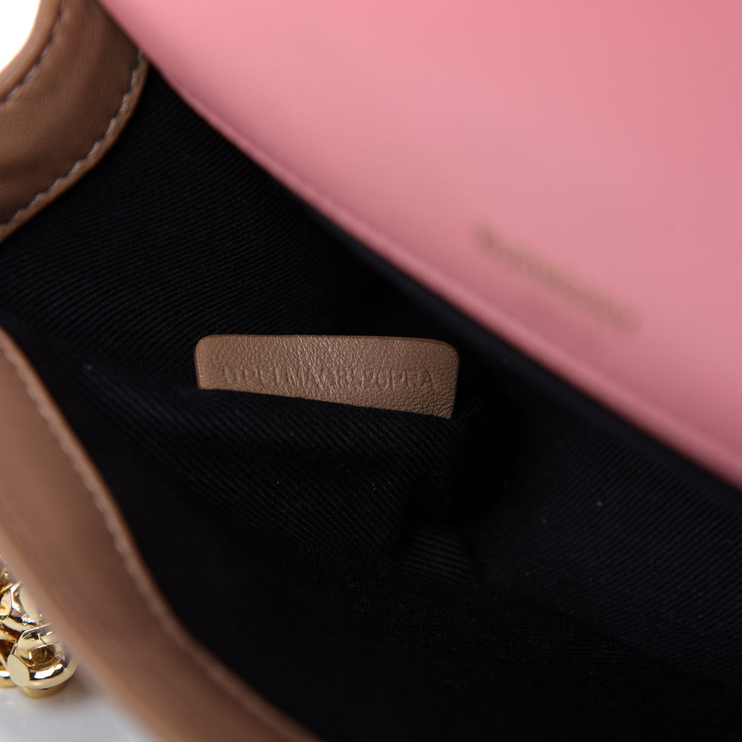 Lambskin Quilted Small Lola Bag Peony Camel