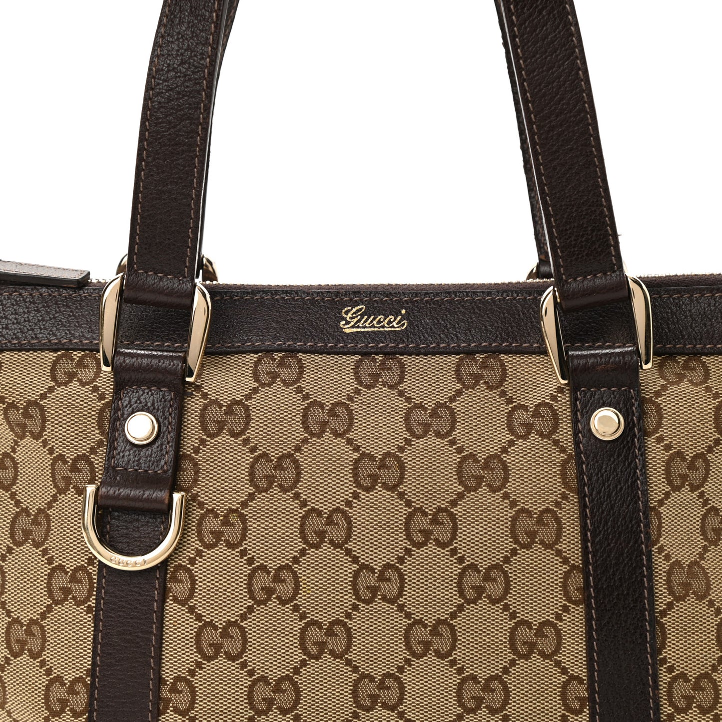 Monogram Small Abbey Tote Dark Brown