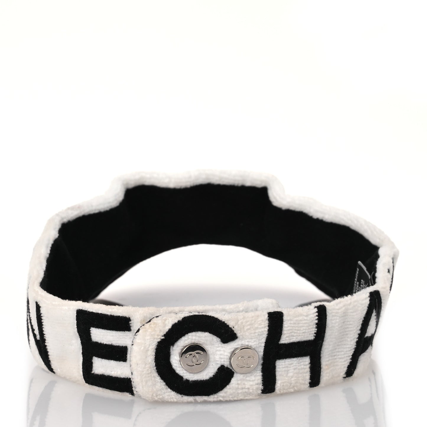 Terry Cotton Logo CC Visor Ecru White