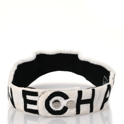 Chanel Terry Cotton Logo CC Visor Ecru White 11 of 16