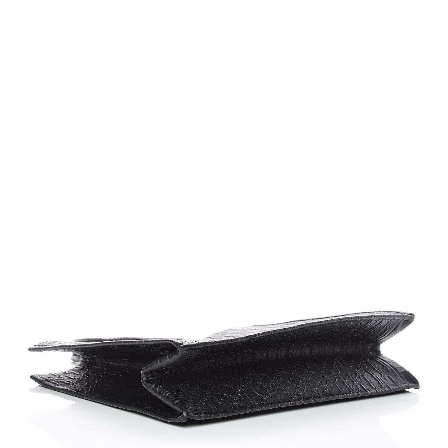 Oblique Calfskin Embossed Book Tote Black