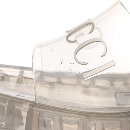 Gucci Rubber Gucci Logo Womens Platform 20/60mm Slide Sandals 38 Transparent 9 of 11