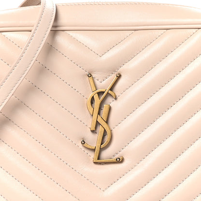 Saint Laurent Calfskin Matelasse Monogram Lou Camera Bag Washed Light Pink 8 of 13