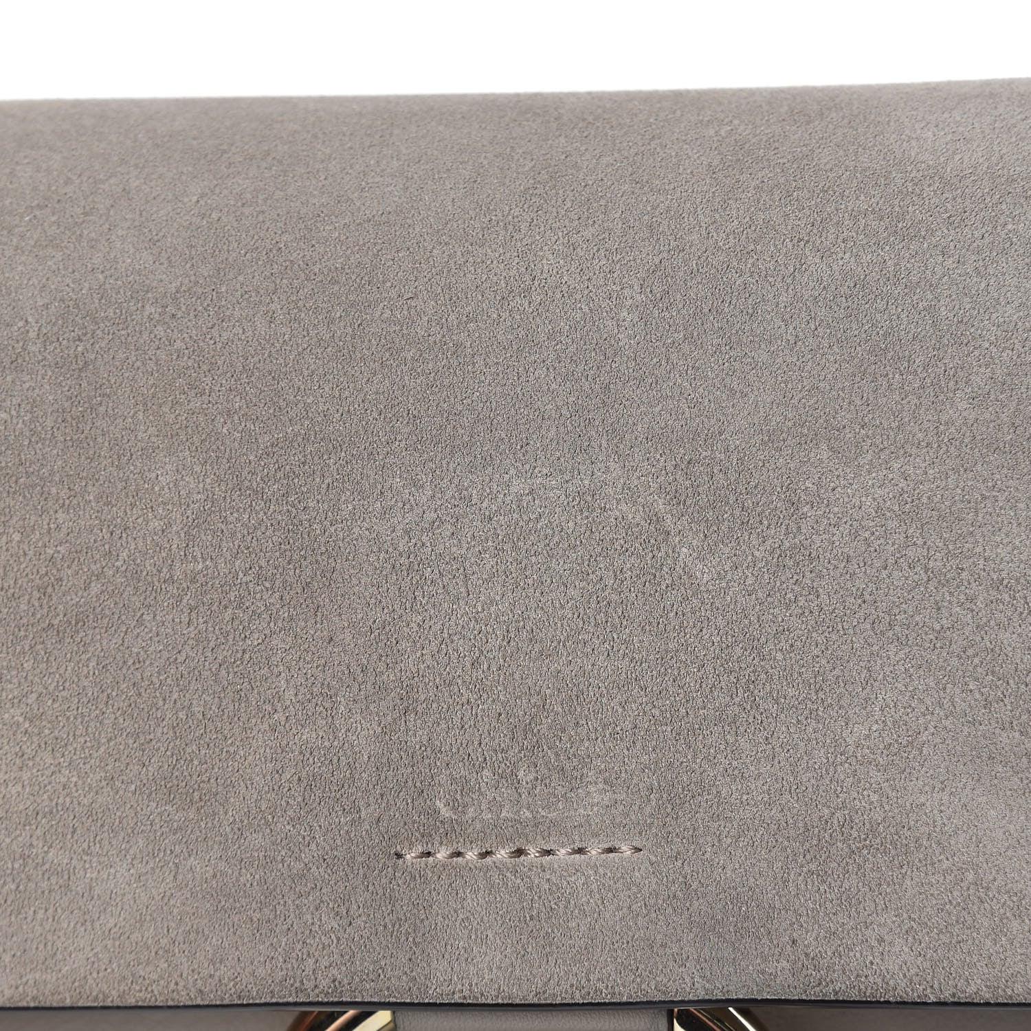 Chloe Suede Calfskin Small Faye Shoulder Bag Motty Grey 13 of 17