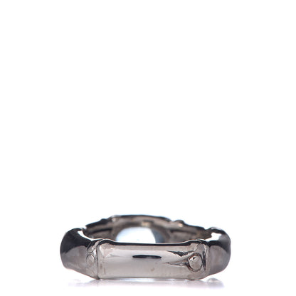 John Hardy Sterling Silver 18K Yellow Gold Blue Topaz Bamboo Band Ring 51 5.75 4 of 7