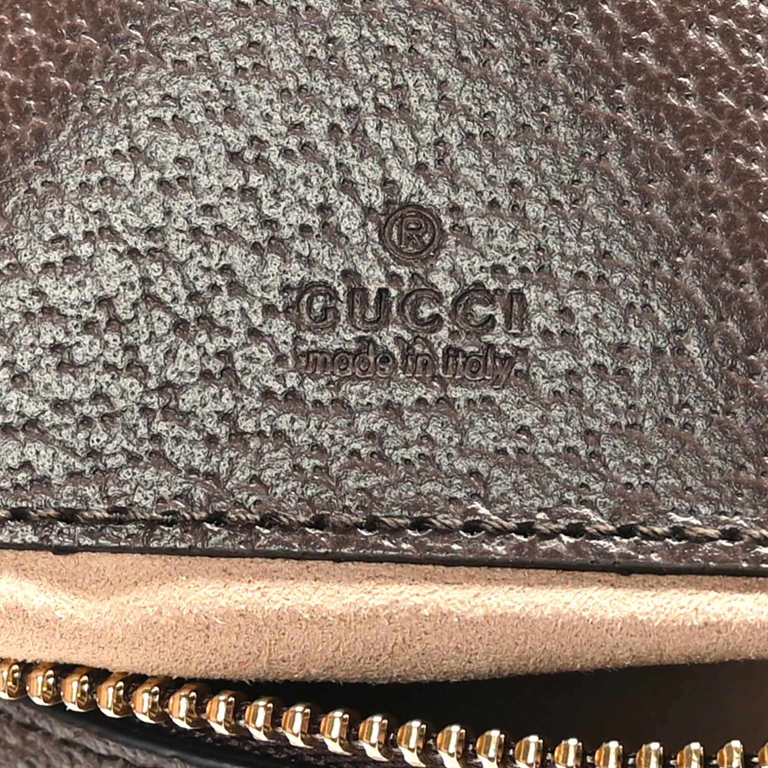 Gucci GG Supreme Monogram Textured Calfskin Web Mini Ophidia Half Moon Hobo Beige Ebony New Acero 6 of 9