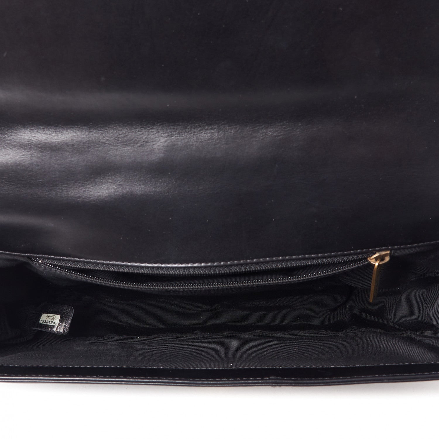 Chanel Glazed Calfskin Large Boy Flap Black 7 of 9