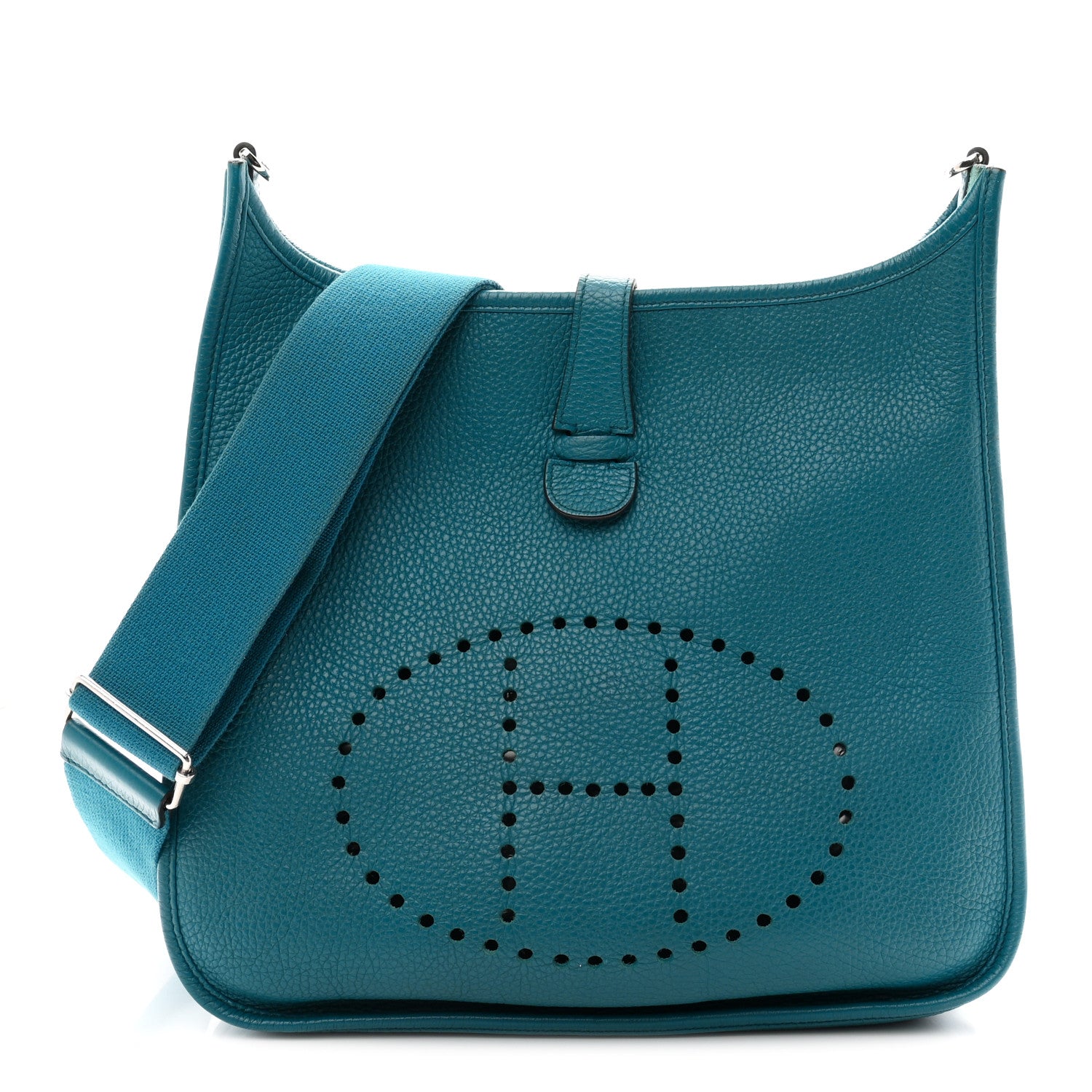 Hermes Taurillon Clemence Evelyne III GM Bleu Izmir 1 of 10