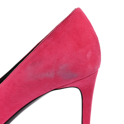Saint Laurent Suede Calfskin Anja 85 Pumps 38 Hot Pink 11 of 15