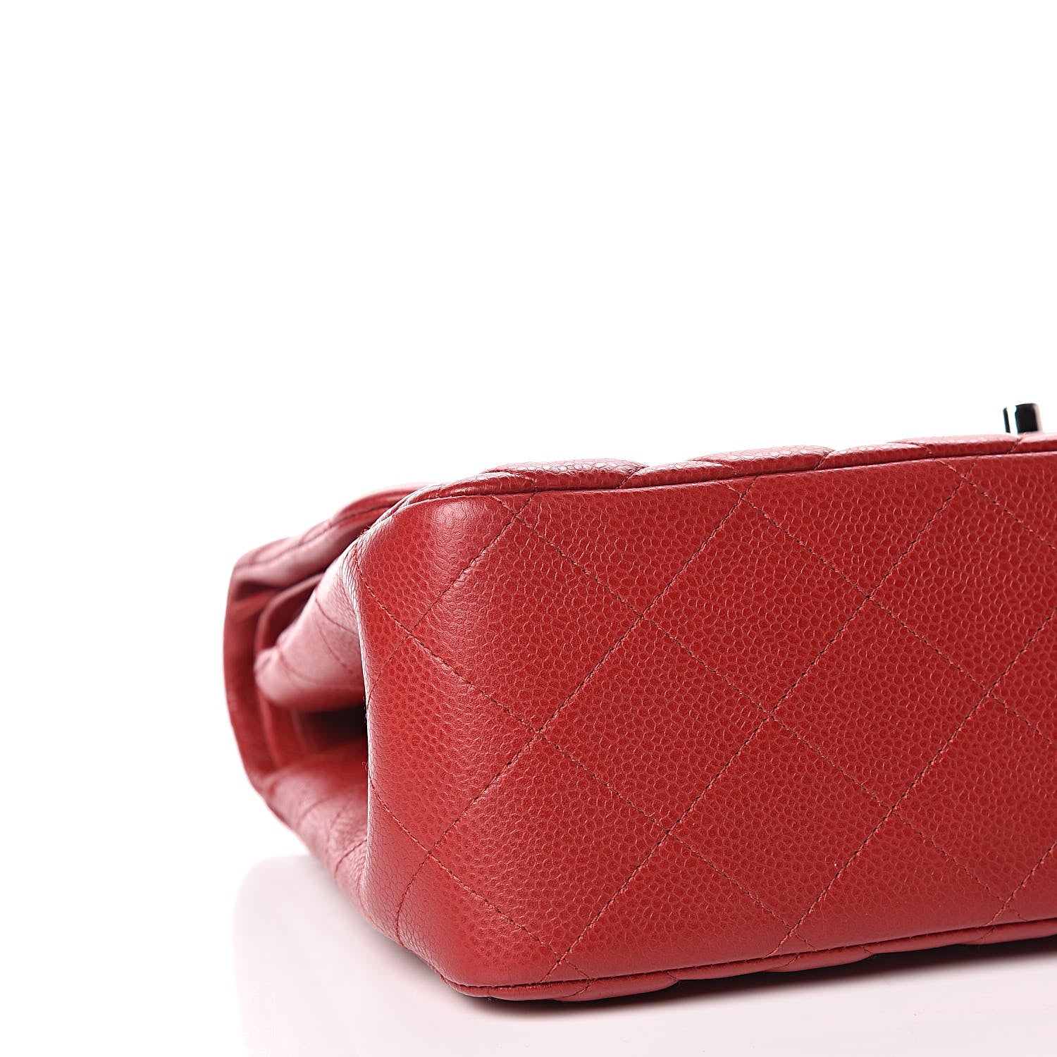Chanel Caviar Quilted Jumbo Double Flap Red 5 of 10