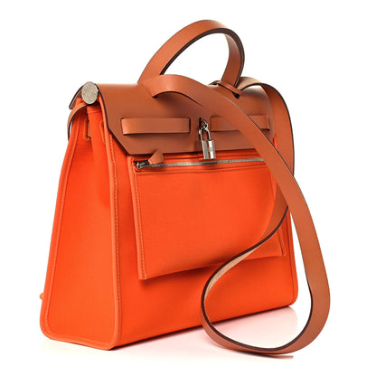 Hermes Toile Vache Hunter Herbag Zip 31 PM Orange 4 of 18