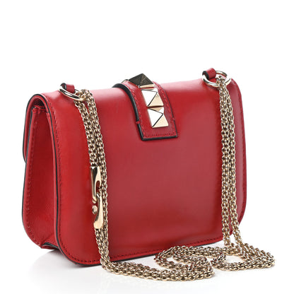 Valentino Garavani Vitello Small Glam Lock Rockstud Flap Red 3 of 10