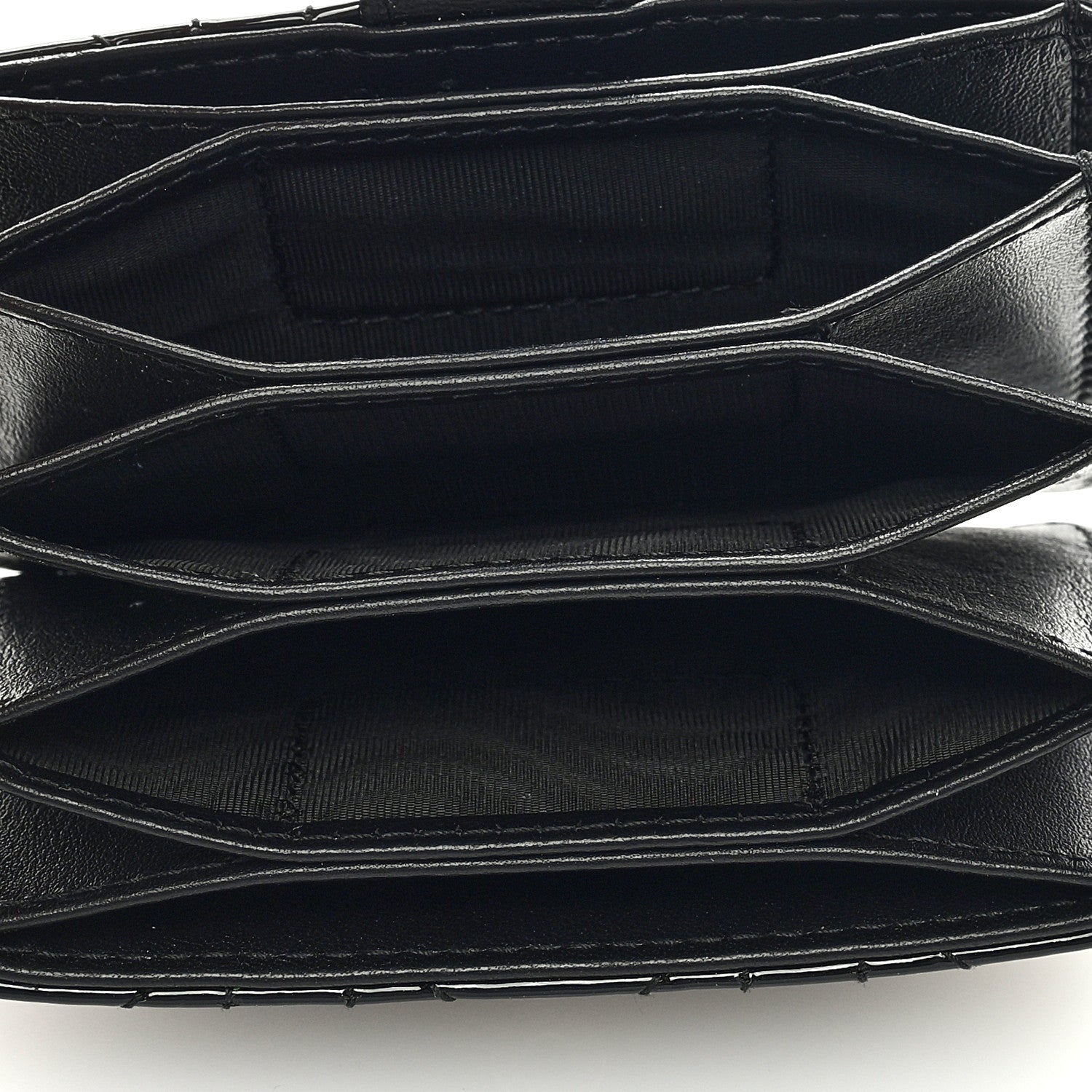 Christian Dior Patent Cannage Lady Dior 5-Gusset Card Holder Black 5 of 6