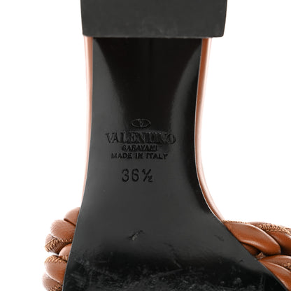 Valentino Garavani Nappa Rope 60mm Slide Sandals 36.5 Saddle Brown 6 of 16