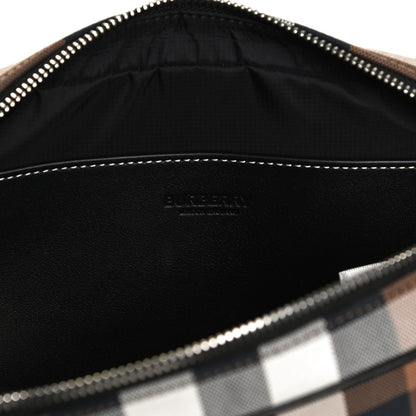 Burberry Cotton Calfskin Check Print Belt Bag Light Brown 5 of 11