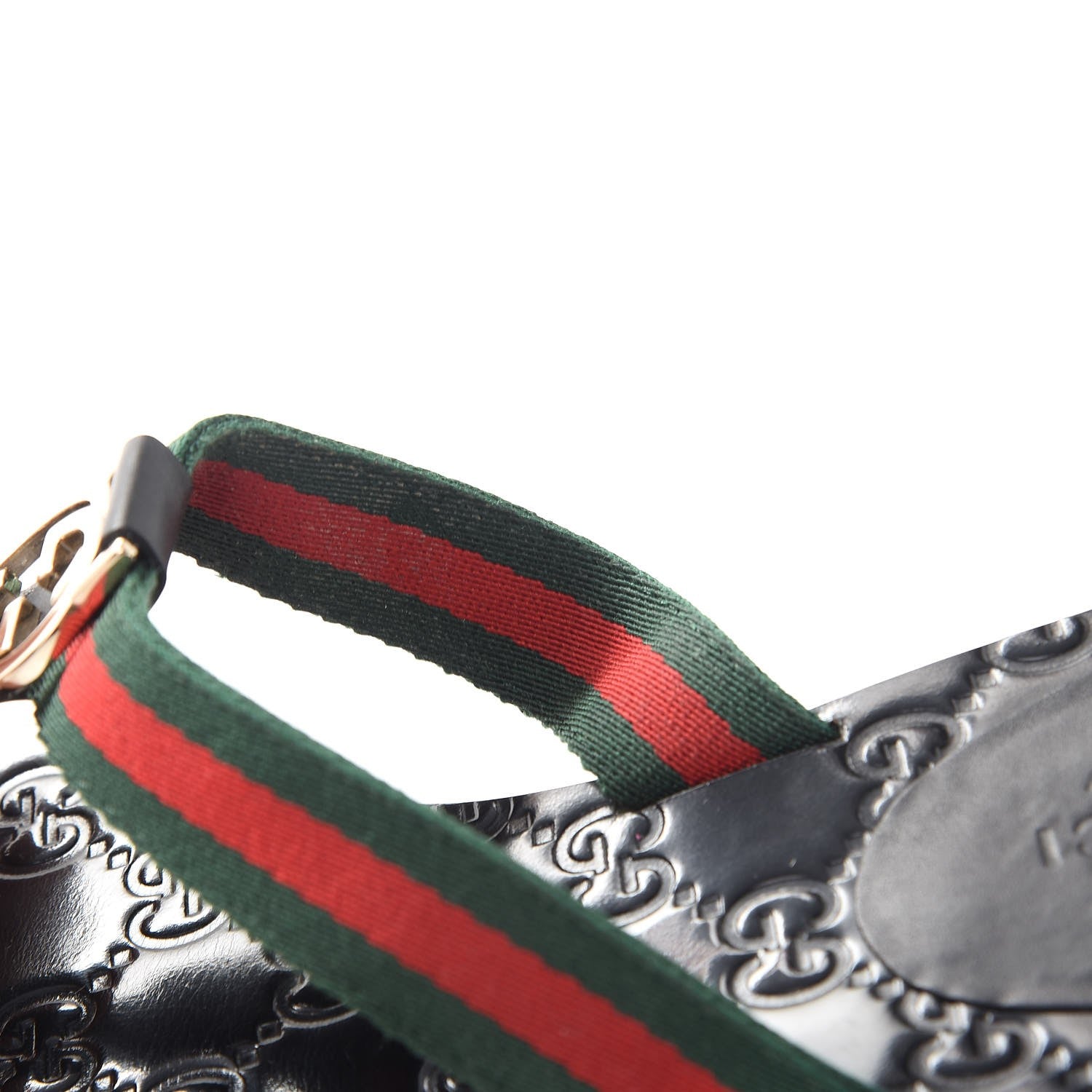 Gucci Nylon Guccissima Web Womens Thong Sandals 37 Green Red Black 11 of 17
