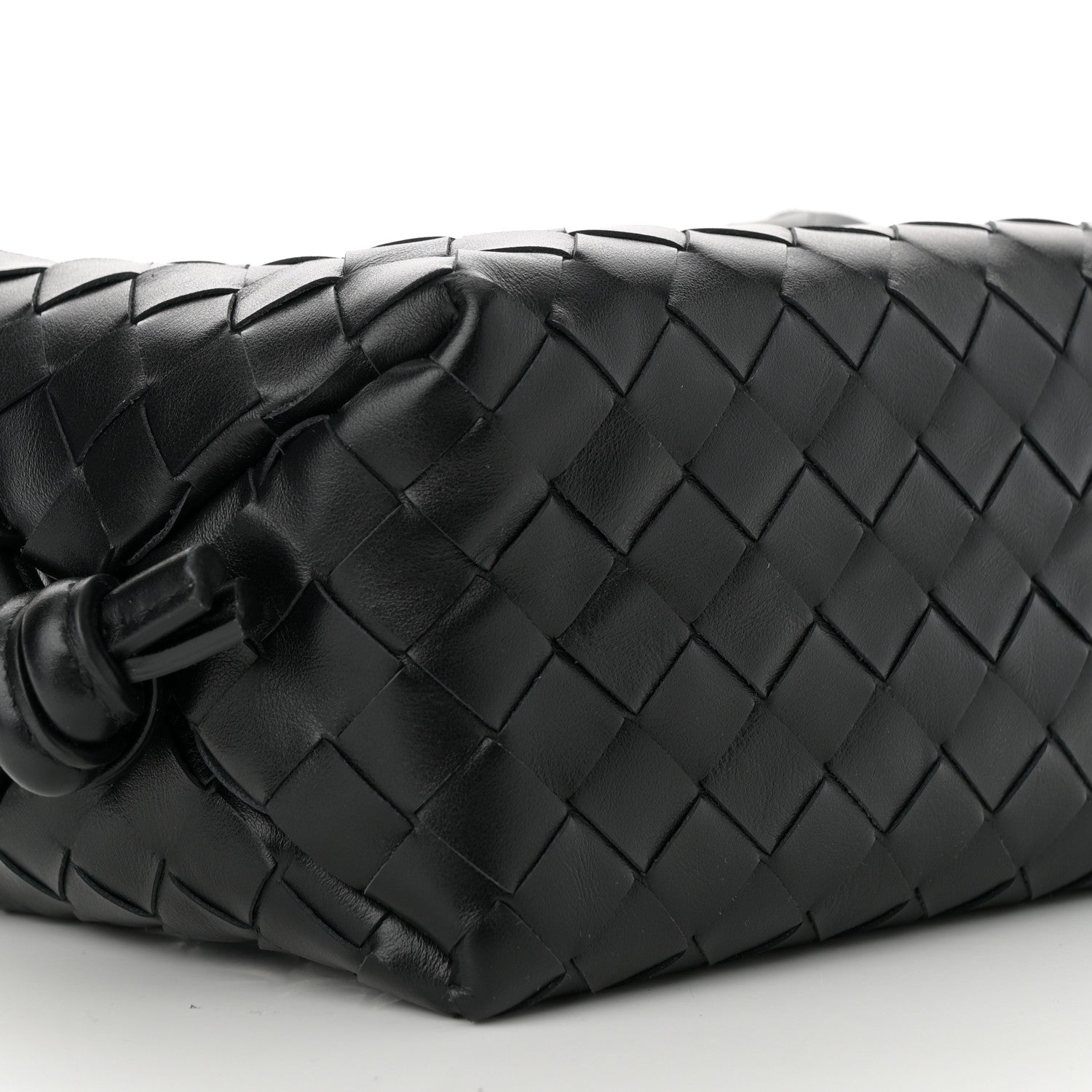 Bottega Veneta Calfskin Intrecciato Small Loop Top Handle Black 9 of 10
