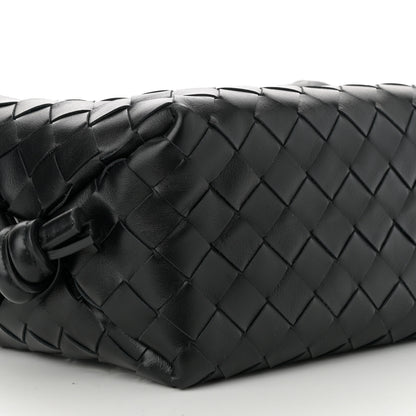 Bottega Veneta Calfskin Intrecciato Small Loop Top Handle Black 9 of 10