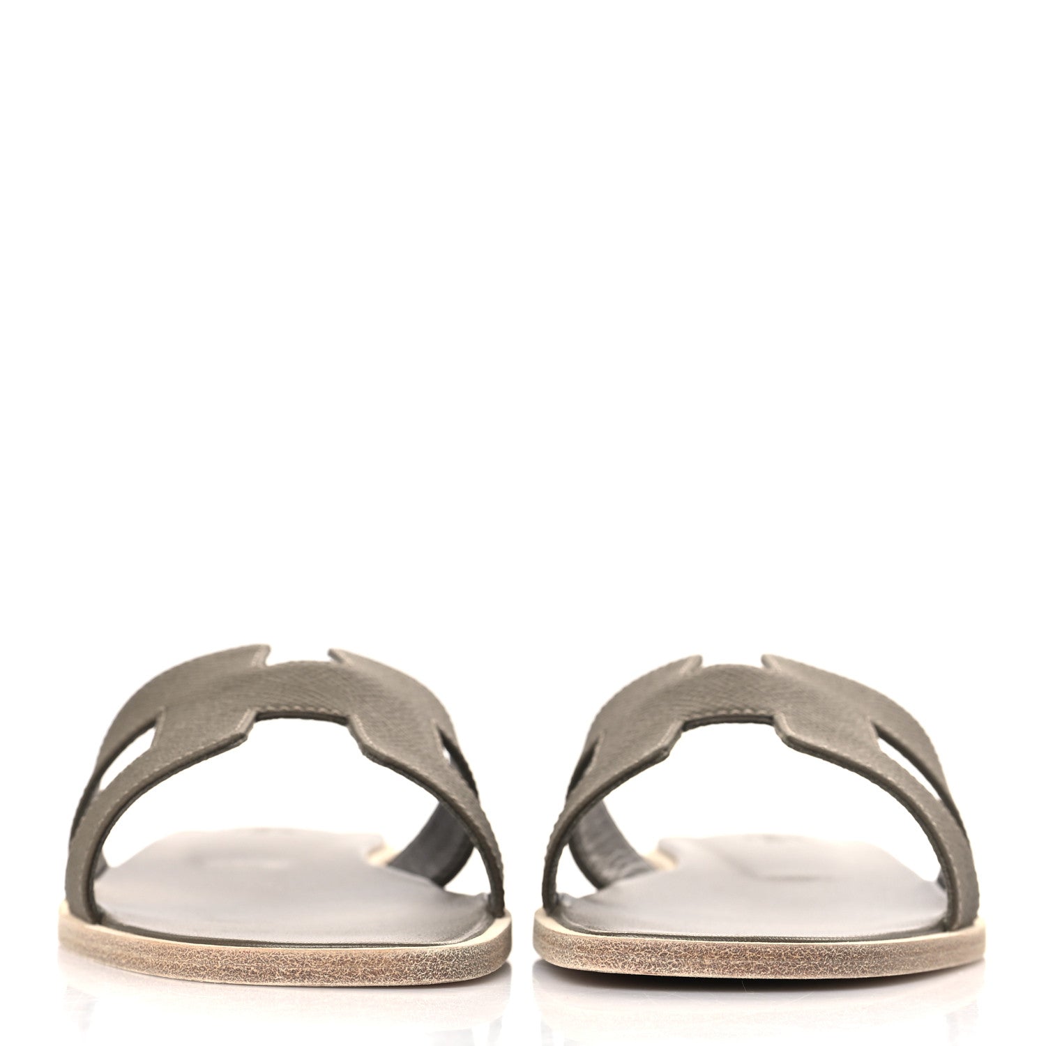 Hermes Epsom Oran Sandals 39 Etoupe 2 of 8