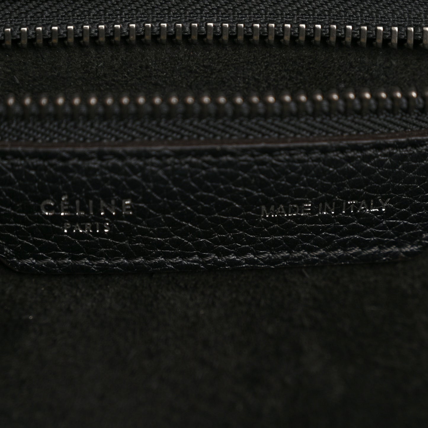 Drummed Calfskin Micro Luggage Black