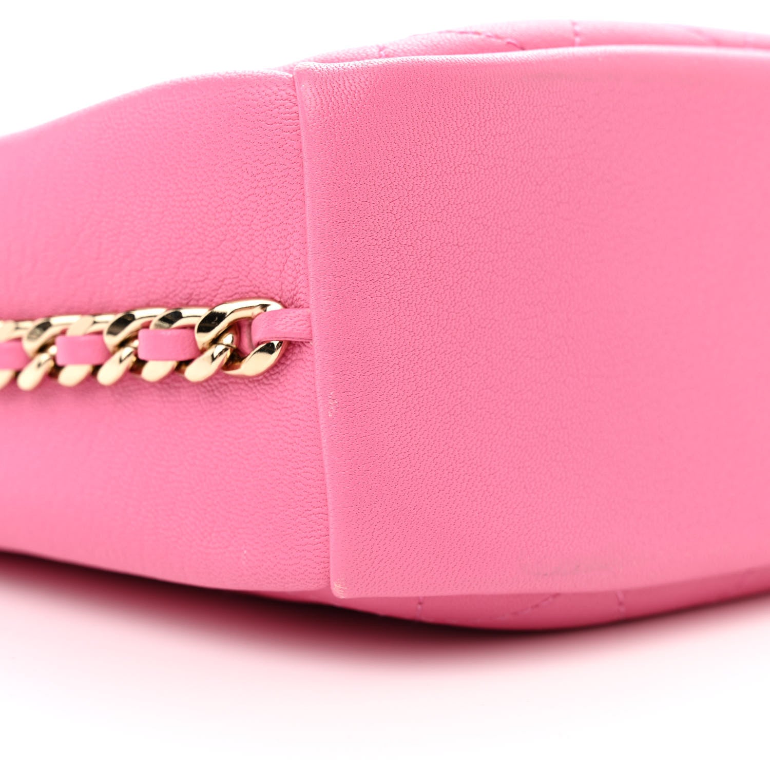 Chanel Goatskin Stitched Casual Trip North South Camera Case Pink 9 of 10