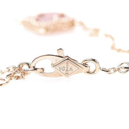 Van Cleef & Arpels 18K Rose Gold Carnelian Sweet Alhambra Bracelet 4 of 8