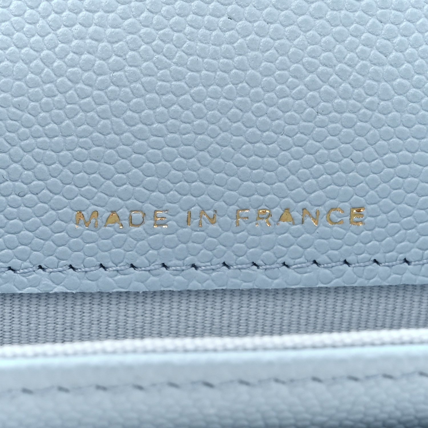 Chanel Caviar Quilted Flap Card Holder Wallet Light Blue 7 of 9