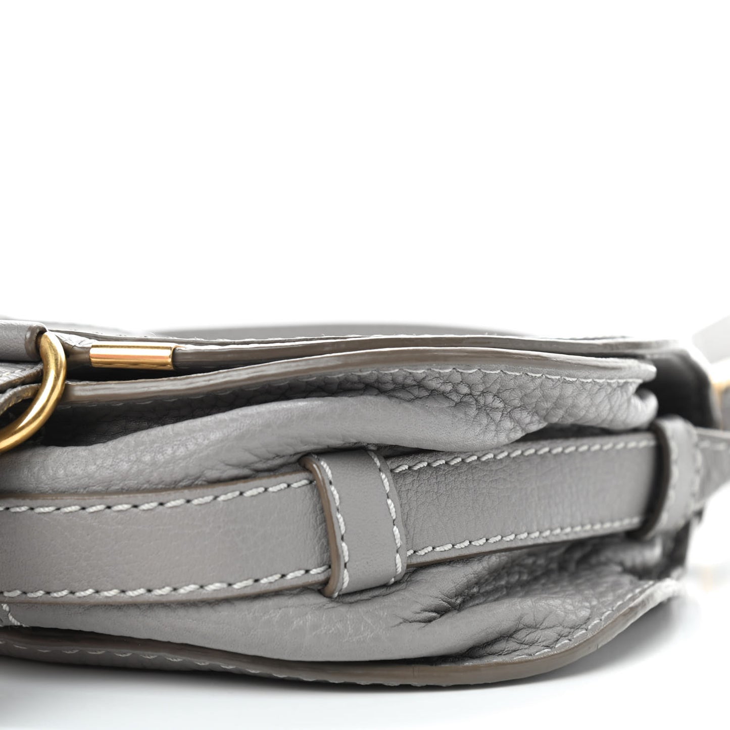 Calfskin Mini Marcie Round Crossbody Bag Cashmere Grey