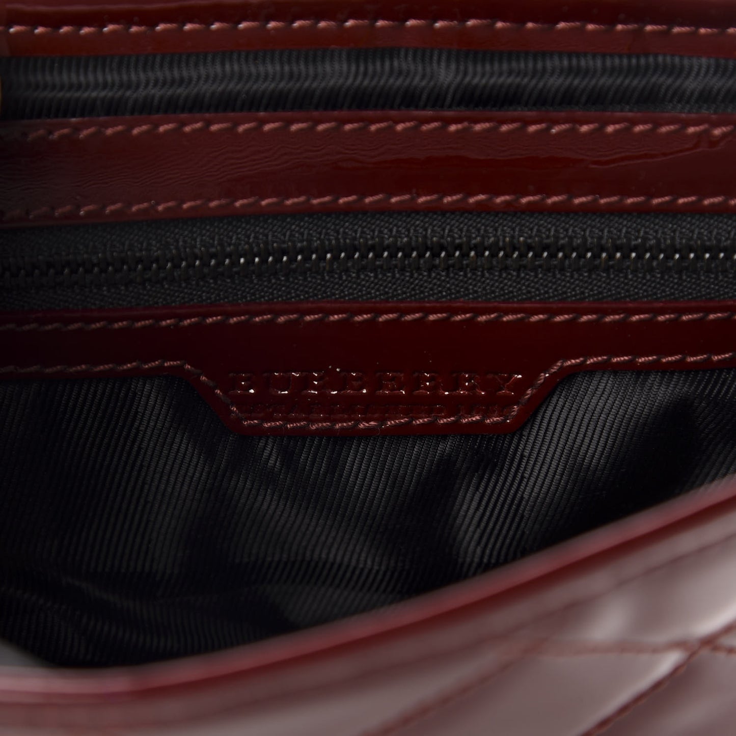 Patent Studded Crossbody Burgundy