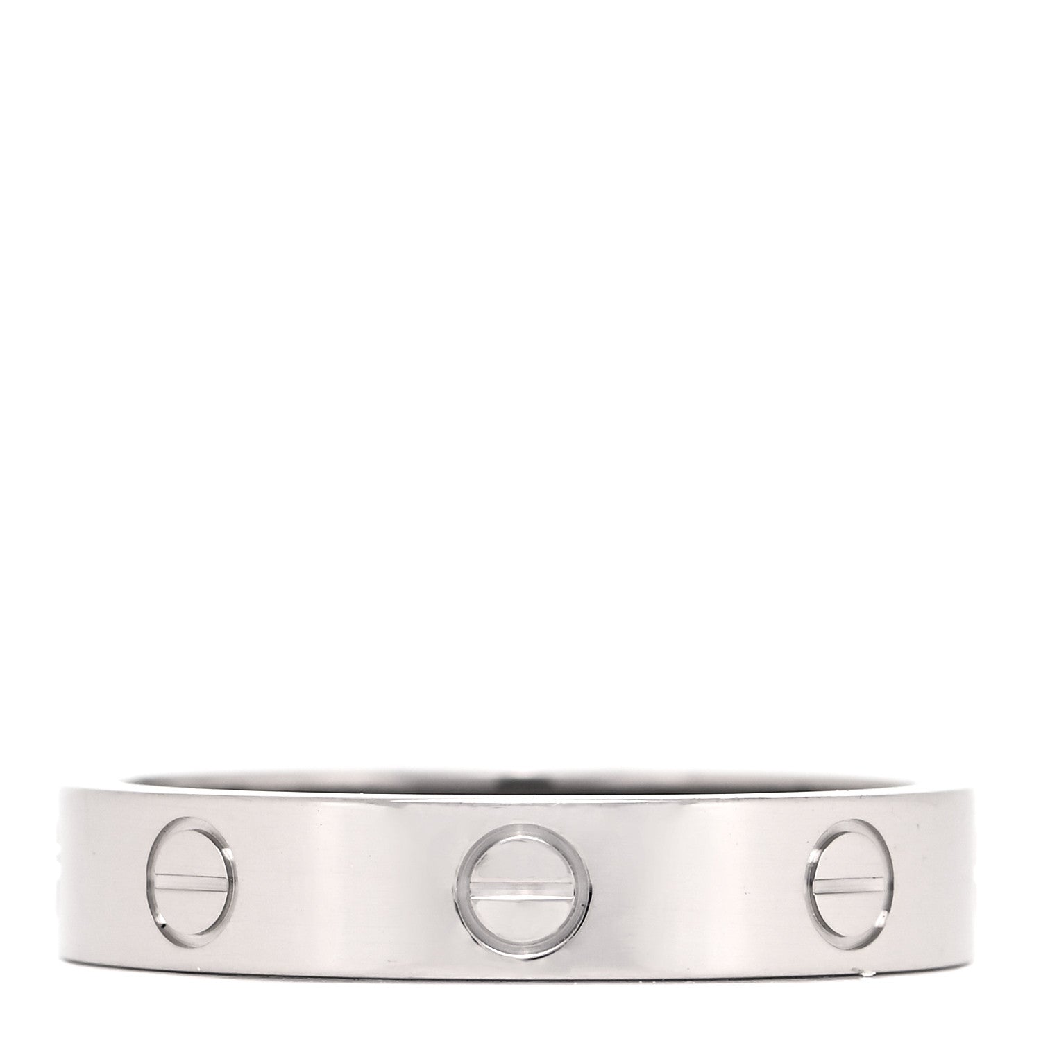 Cartier 18K White Gold 3.5mm LOVE Wedding Band Ring 57 8 2 of 8