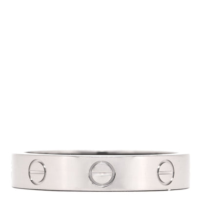Cartier 18K White Gold 3.5mm LOVE Wedding Band Ring 57 8 2 of 8