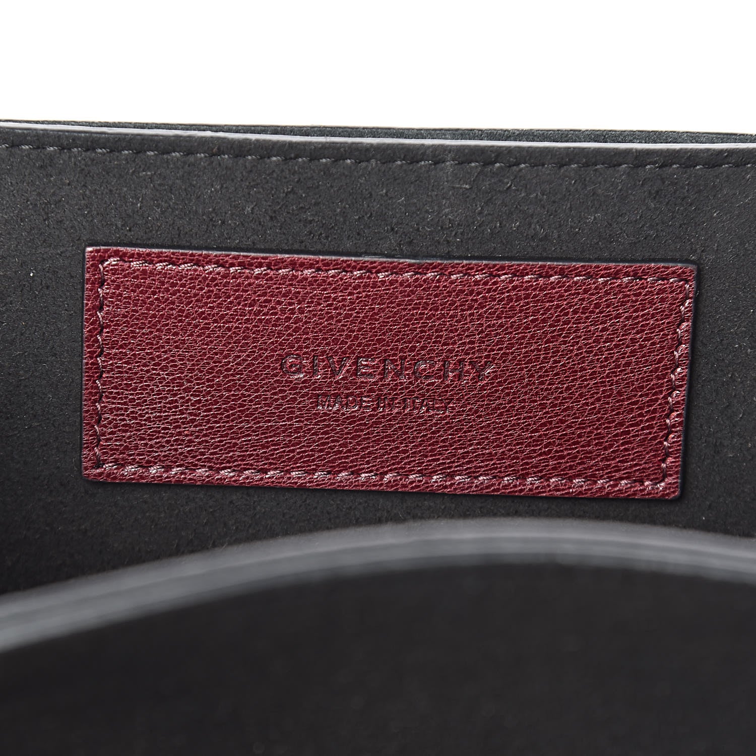 Givenchy Crinkled Patent Deerskin Suede Small GV3 Shoulder Bag Aubergine Graphite 6 of 12