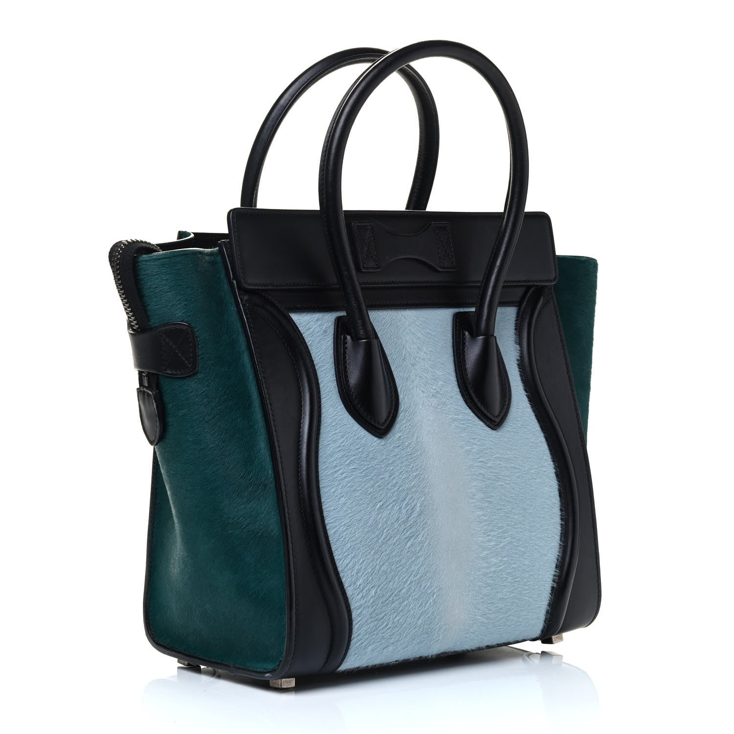 Celine Pony Hair Smooth Calfskin Micro Tri-Color Luggage 3 of 8