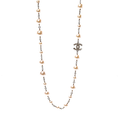 Chanel Graduated Pearl CC Long Necklace Gold 1 of 6