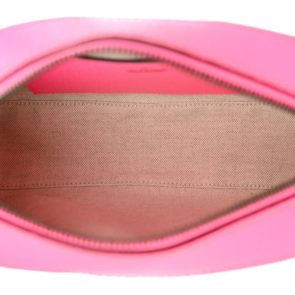Gucci GG Supreme Monogram Textured Dollar Calfskin Web Ophidia Small Crossbody Bag Beige Ebony Fuchsia 5 of 10