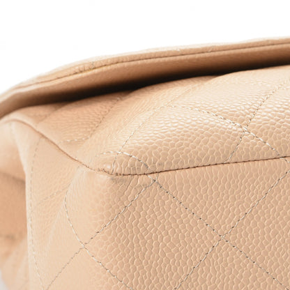 Chanel Caviar Quilted Jumbo Single Flap Beige Clair 13 of 16