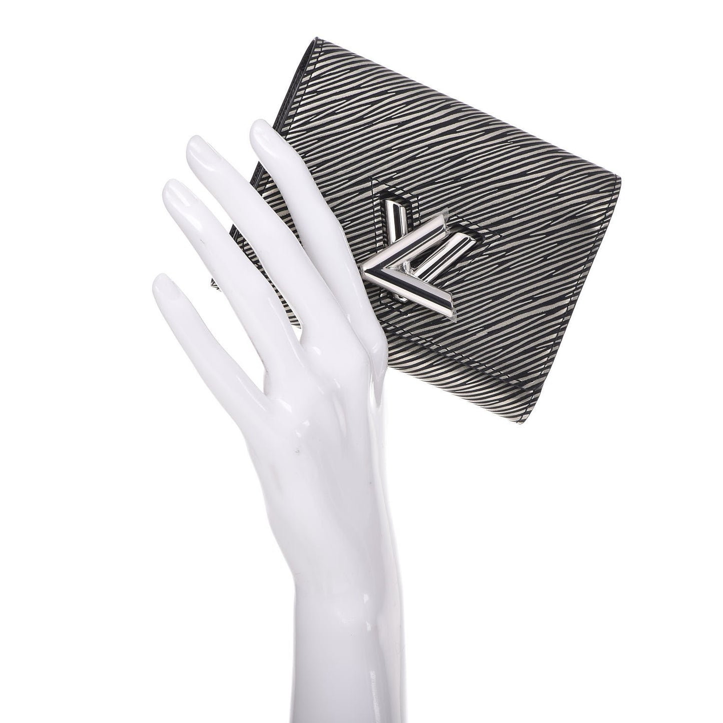 Epi Twist Compact Wallet Platine