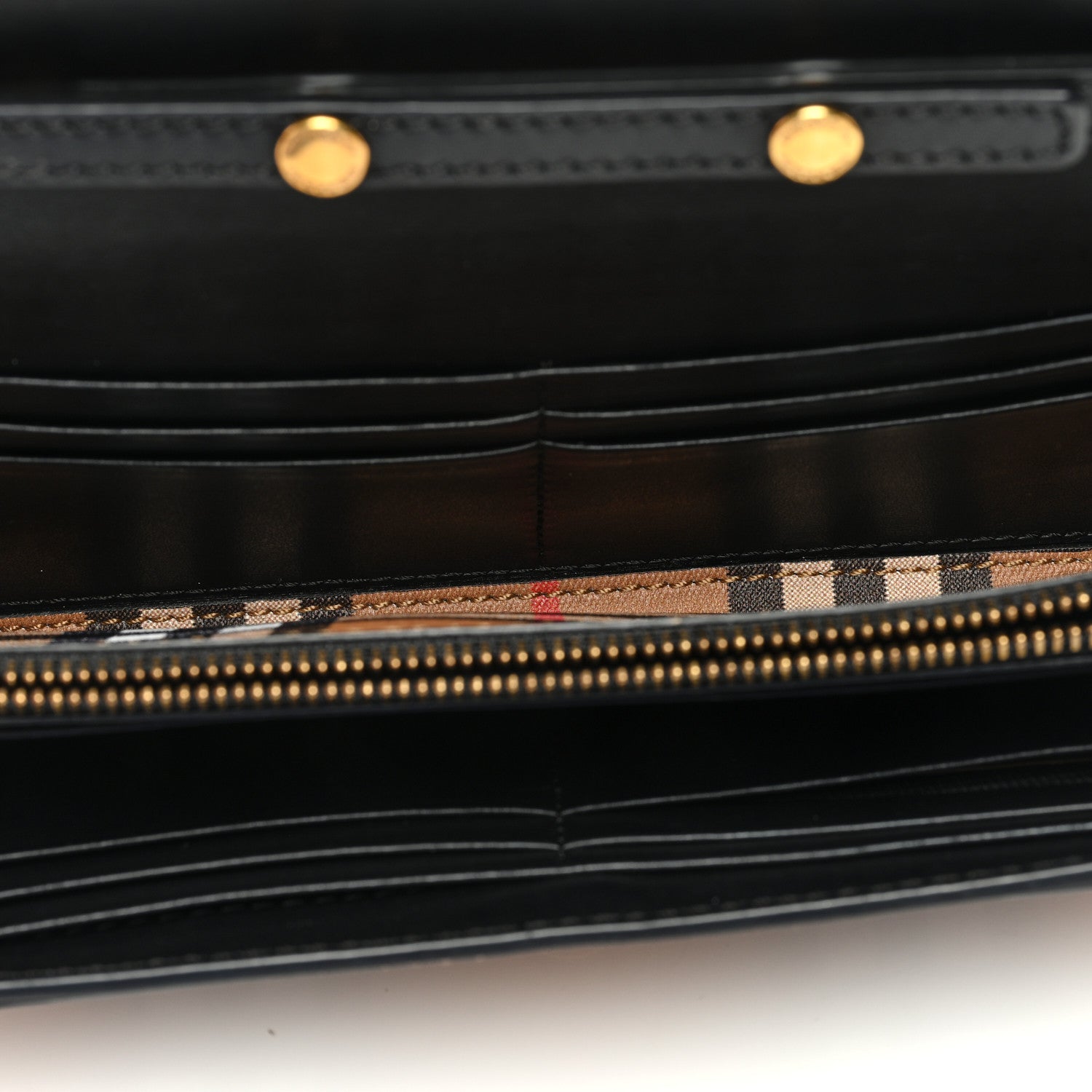 Burberry Vintage Check Henley Wallet On Chain Black 5 of 10