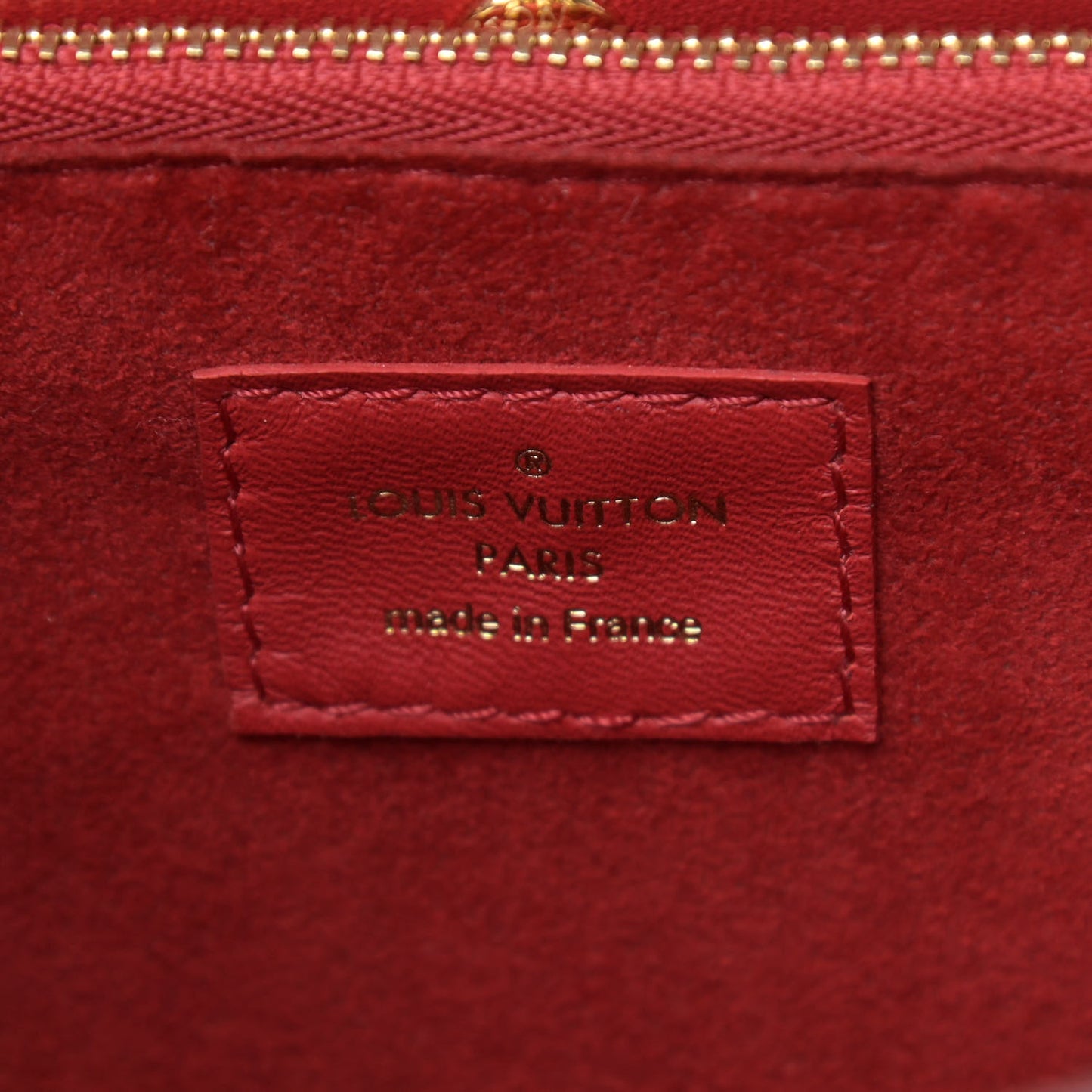 Grained Calfskin Monogram Double V Rubis