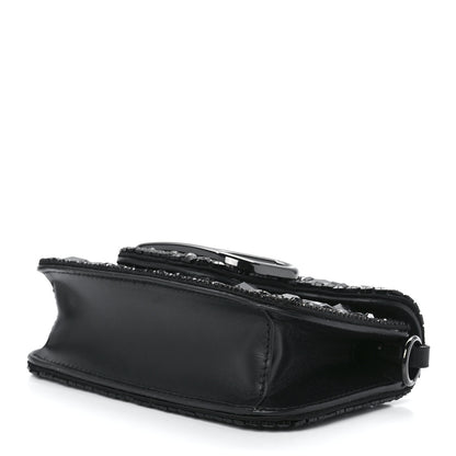Valentino Garavani Crystal Nappa Monochrome Vlogo Small Loco Shoulder Bag Black 7 of 10