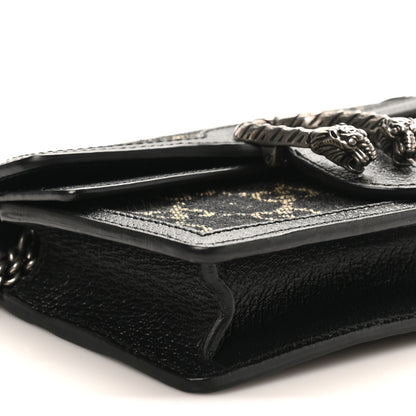 Gucci Jacquard Black Denim GG Monogram Super Mini Dionysus Shoulder Bag Black Ivory 8 of 9