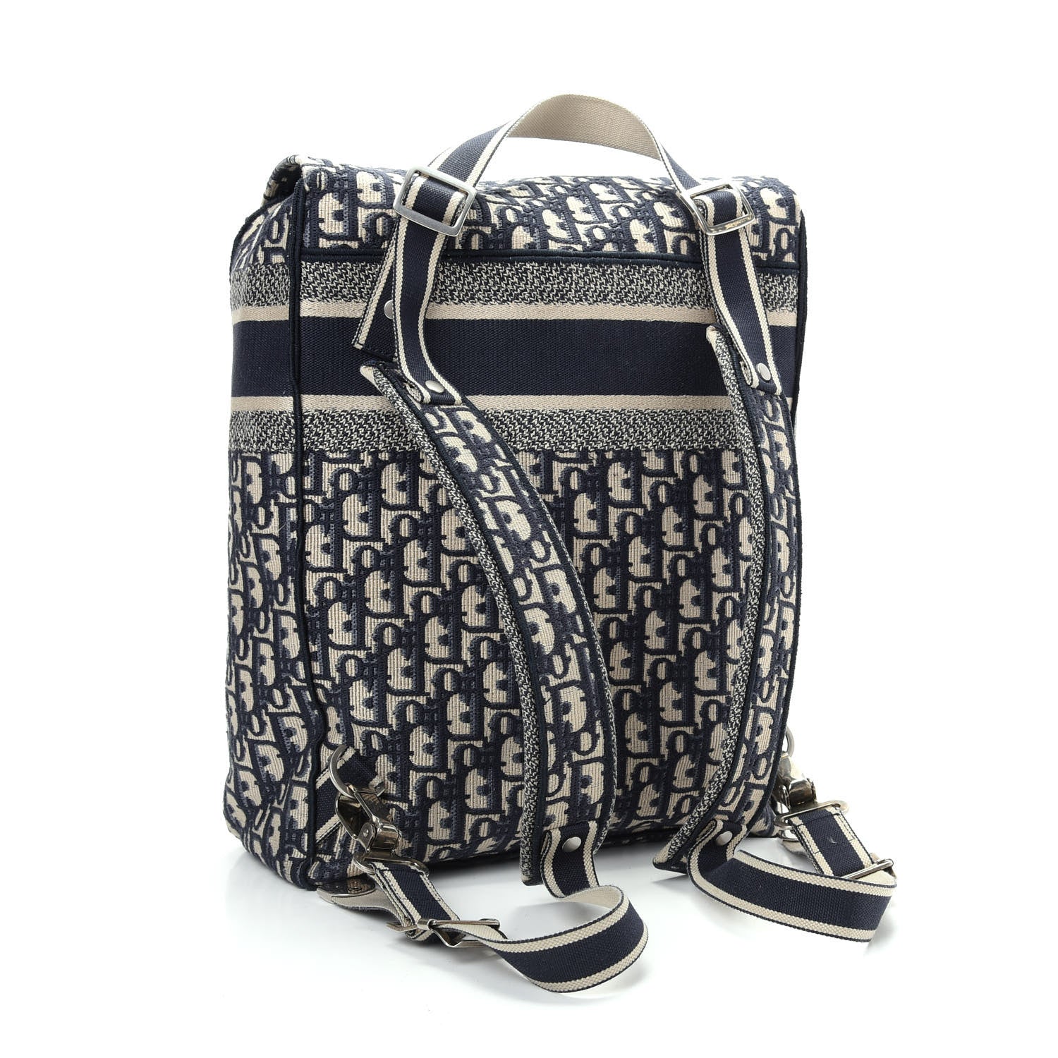 Christian Dior Oblique Backpack Blue White 2 of 8