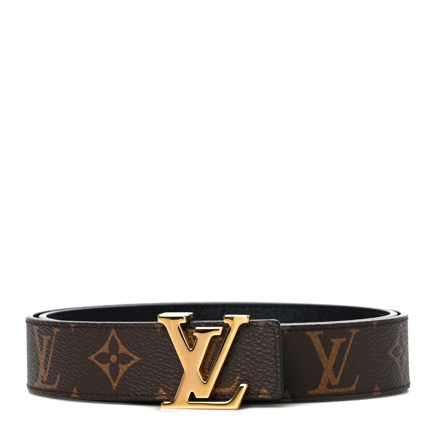 Louis Vuitton Calfskin Monogram 30mm LV Initiales Reversible Belt 75 30 Black 1 of 6